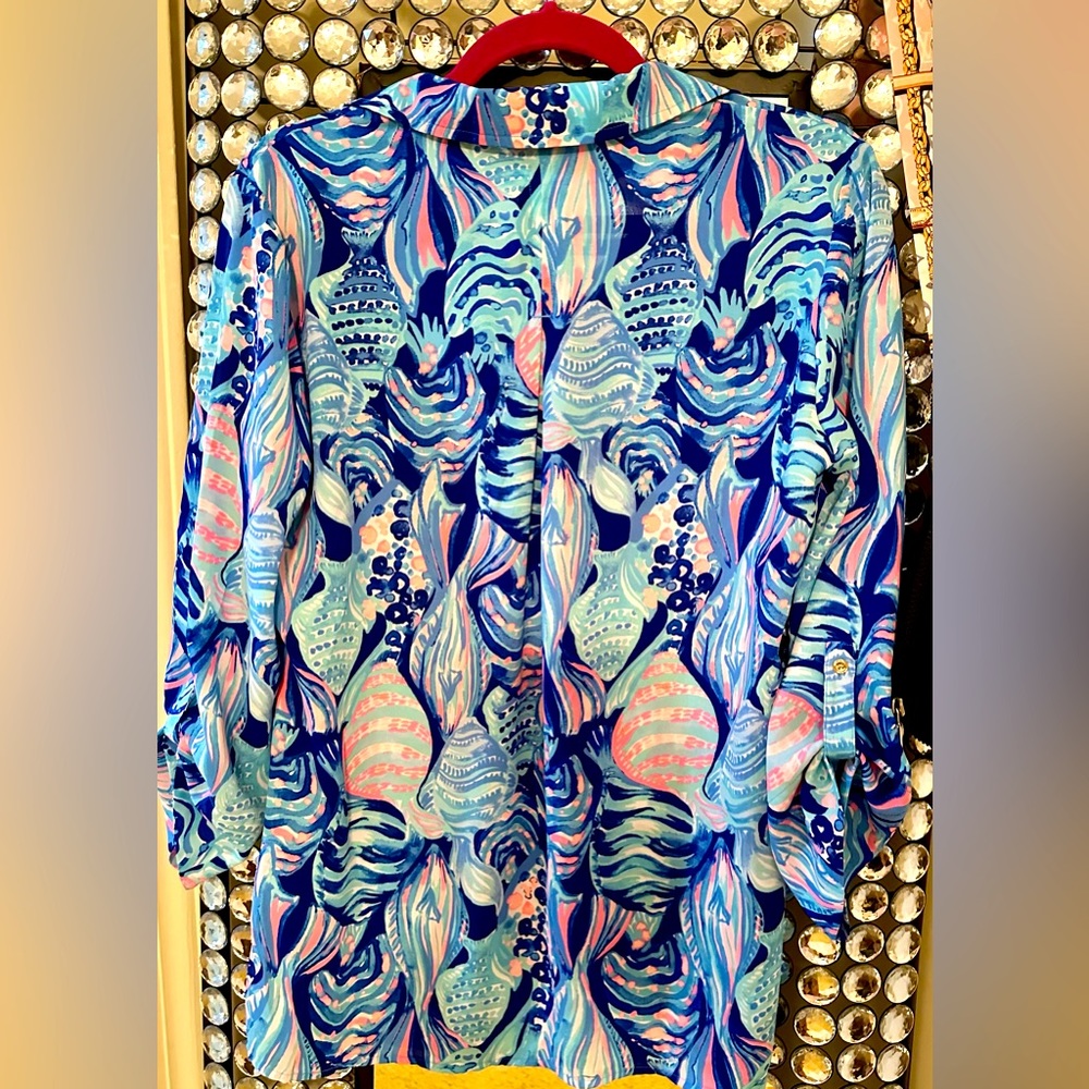 Lilly Pulitzer Scale Up Tunic Blouse - Picture 3 of 5